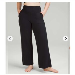 Lululemon Align Wide Leg High-Rise Pant 31"Woman 6 Black Comfort Stretch Nulu